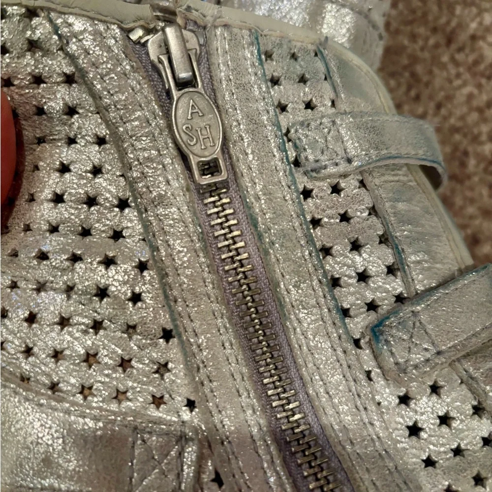 Ash Women's Silver High-Top Sneakers - Picture 3 of 3